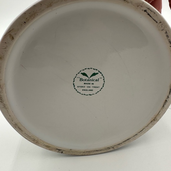 Botanical Pitcher Made In Stoke On Trent England 9x8.5” - Picture 9 of 11